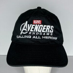Marvel Avengers Endgame Calling All Heroes McDonalds Black Adjustable Hat